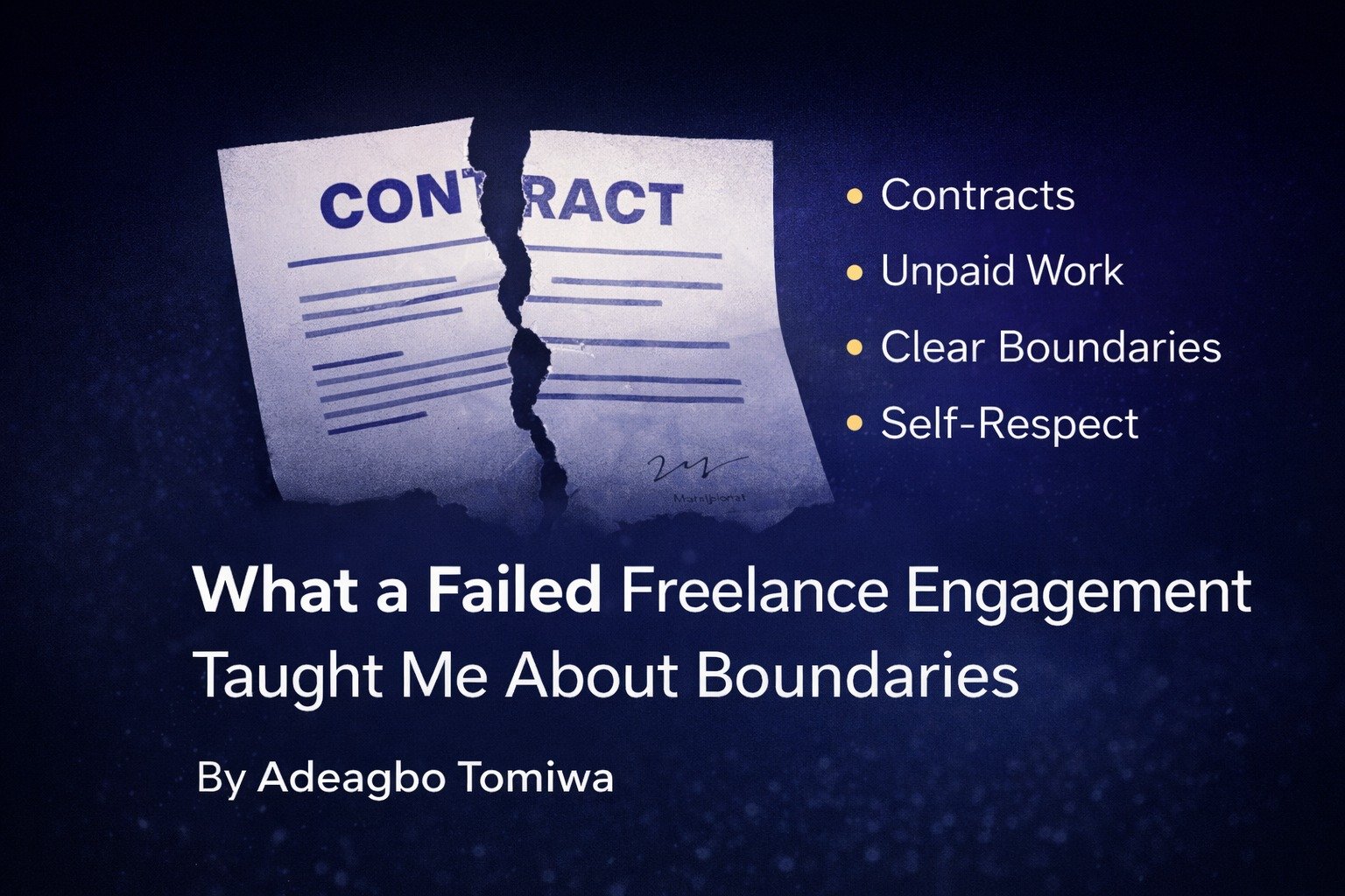 What a Failed Freelance Engagement Taught Me About Boundaries
