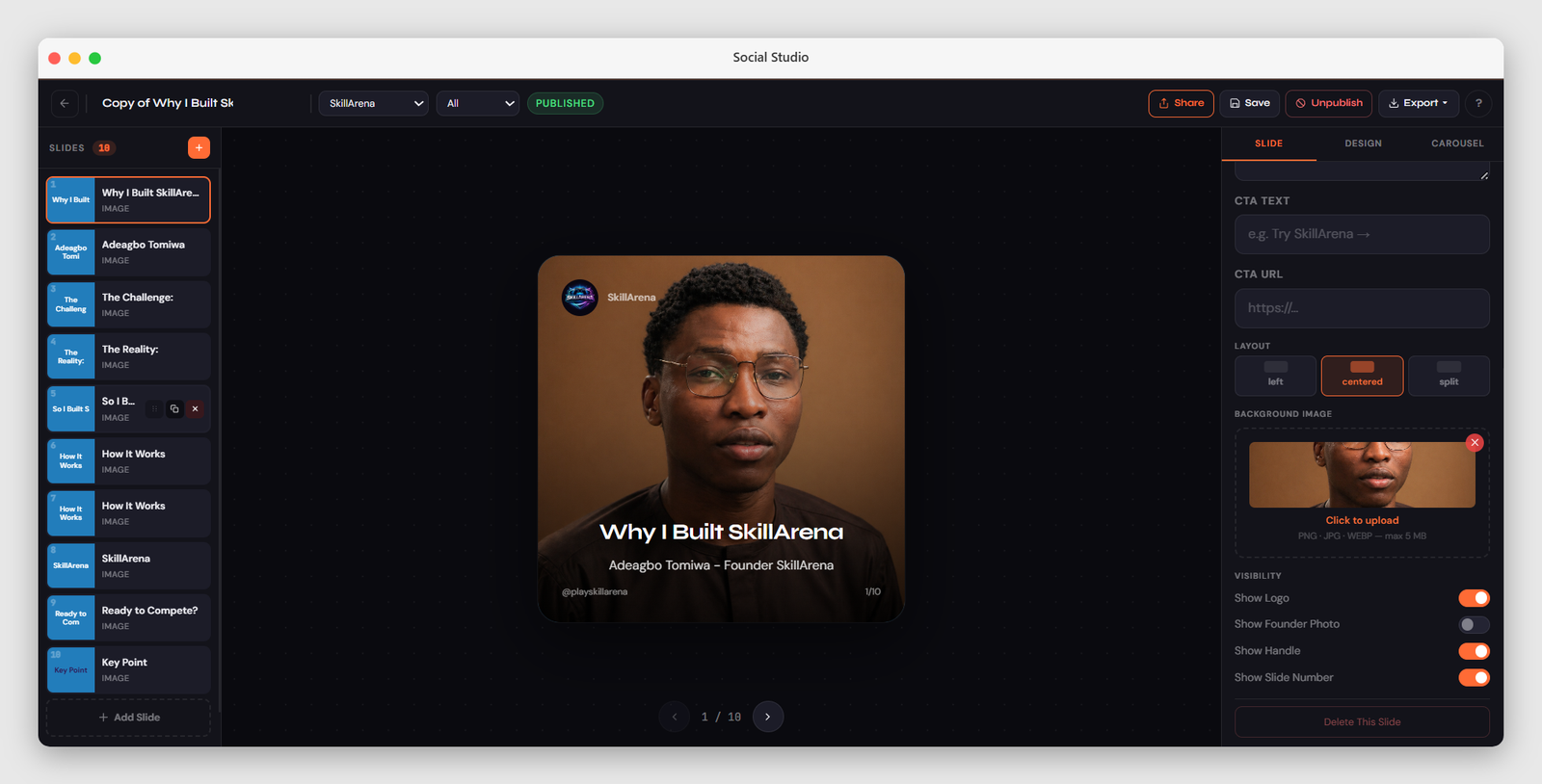 Social Studio - On-Brand Carousels for Every Platform