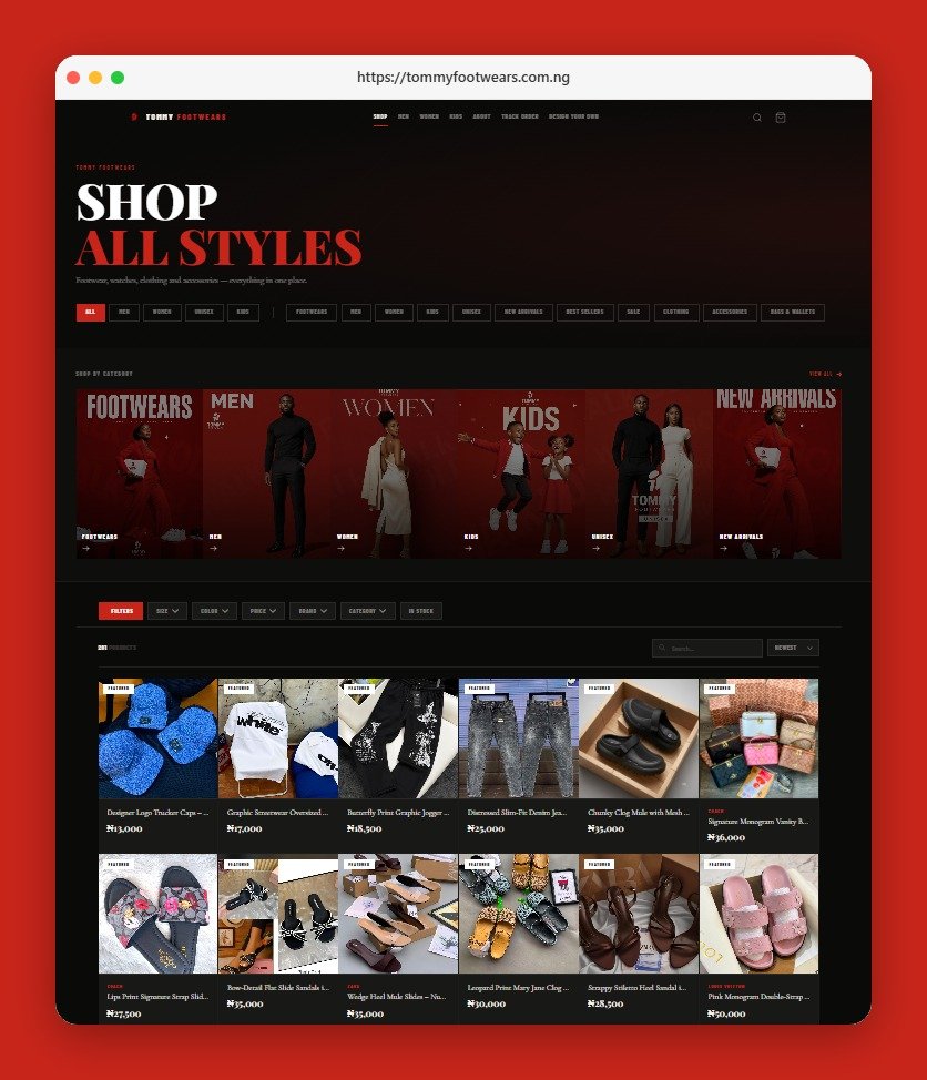 Tommy Footwears - E-Commerce Platform with AI Style Assistant